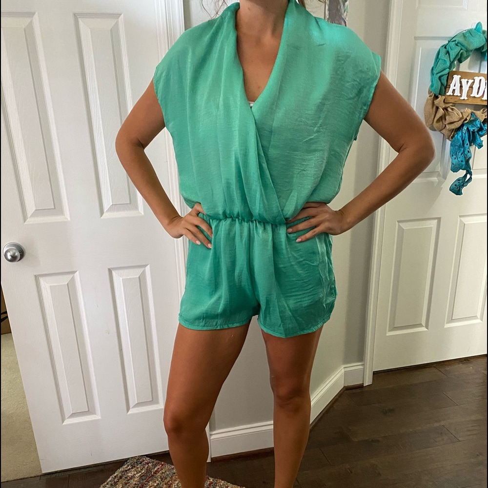 Romper with cross front